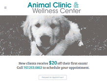 Tablet Screenshot of animalclinicandwellness.com